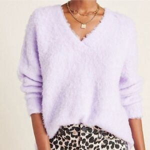 Anthropologie Simone Alpaca Merino
Fuzzy Sweater XS Lavender Purple
Eyelash
